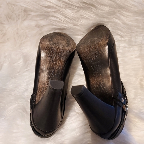 Frye Katie Heel Leather Cowgirl Western Black Ankle Booties boots sz 10M - Picture 10 of 14